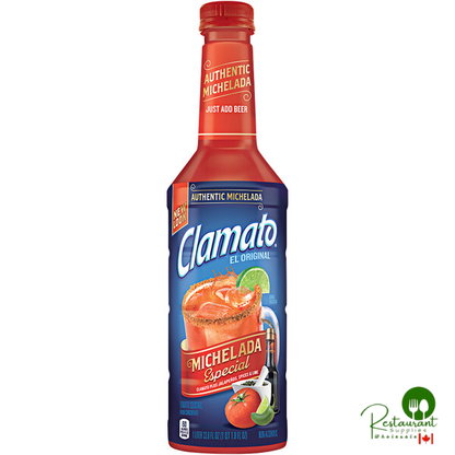Clamato 1 Liter Preparado Michelada Tomato Cocktail - 6/Case