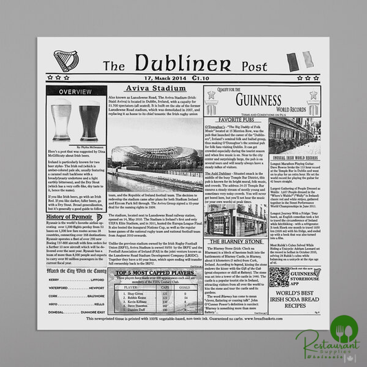 GET Enterprises 4-TD1900 White 12" x 12" Dublin Newsprint Liner - 1,000/Case