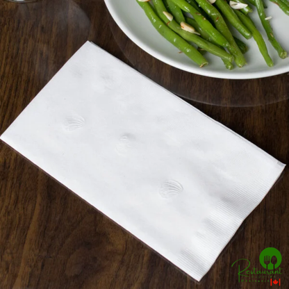 Response 2-Ply 15" x 16 1/4" Eco-Friendly White Dinner Napkin - 3,000/Case