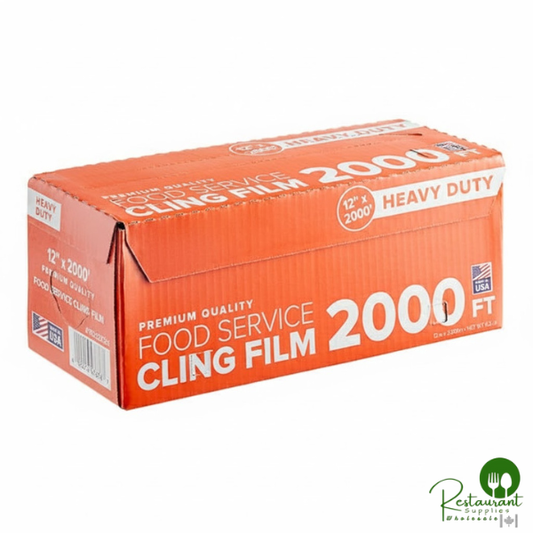 12" x 2000' Heavy-Duty Foodservice Film with Serrated Cutter By Prime