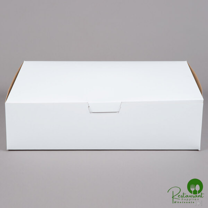 19" x 14" x 5" White Customizable Half Sheet Cake / Bakery Box - 50/Bundle