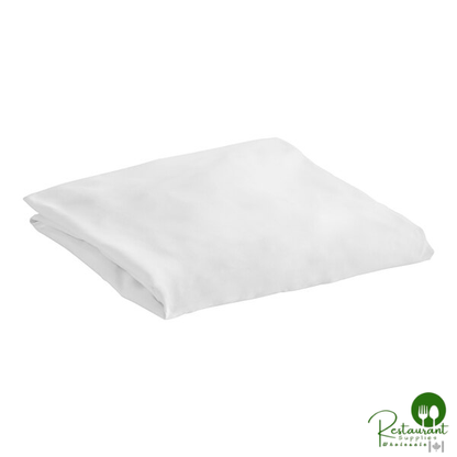 1888 Mills Dependability T-180 White Cotton / Polyester Fitted Sheet