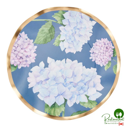 Sophistiplate 8" Hydrangeas Wavy Paper Salad Plate - 96/Case