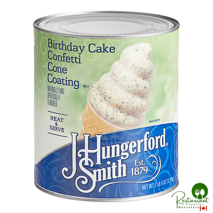 J. Hungerford Smith Birthday Cake Confetti Cone Shell Coating #10 Can - 3/Case