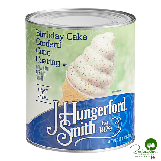 J. Hungerford Smith Birthday Cake Confetti Cone Shell Coating #10 Can - 3/Case
