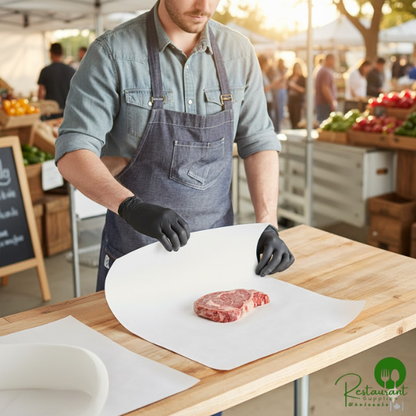 18" x 700' 40 lb. White Butcher Paper Roll By Prime