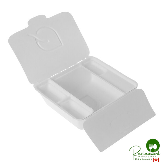 Eco-Products Vanguard Folia 58 oz. Compostable Fiber Lid Container - 150/Case