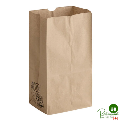 Duro 25 lb. Shorty Natural Kraft Paper Bag - 500/Bundle