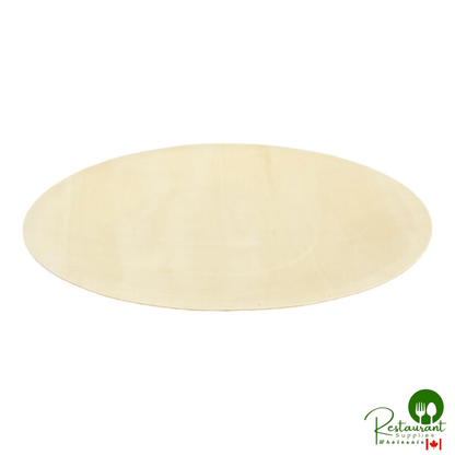 VerTerra 8" Round Alpine Birch Wood Plate - 300/Case