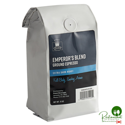 Crown Beverages Emperor's Blend Ground Espresso 12 oz.