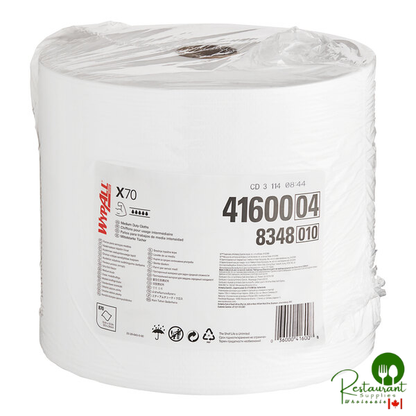 WypAll® 41600 X70 12 1/4" x 12 1/2" White Medium-Duty Wiper - 870/Roll