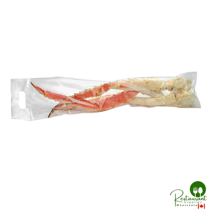 LK Packaging CLB0725 7" x 25" Seal Top Plastic Crab Leg Bag with Handle - 250/Case
