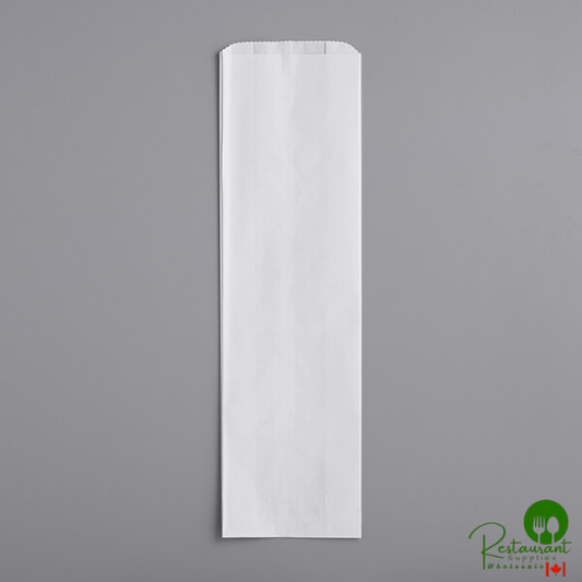 Bagcraft Packaging 300163 5 1/4" x 2 3/4" x 18" White Bread Bag - 1,000/Case