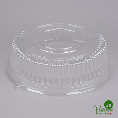 Sabert 5512 12" Clear Plastic Round High Dome Lid - 36/Case
