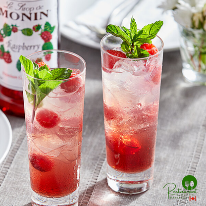 Monin Premium Raspberry Flavoring / Fruit Syrup 1 Liter - 4/Case