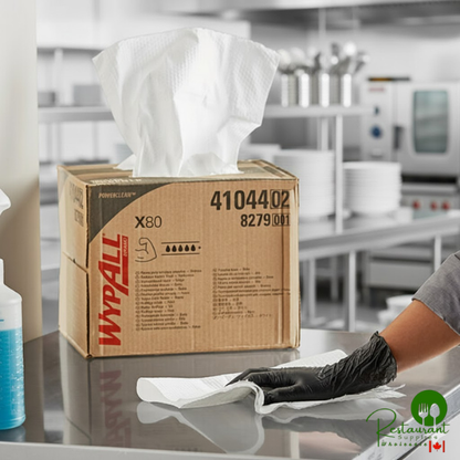 WypAll® 41044 X80 11 1/8" x 16 13/16" White Heavy-Duty Wiper - 160/Case