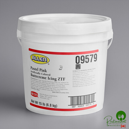 Rich's Allen Pastel Pink Buttrcreme Icing - 15 lb. Pail