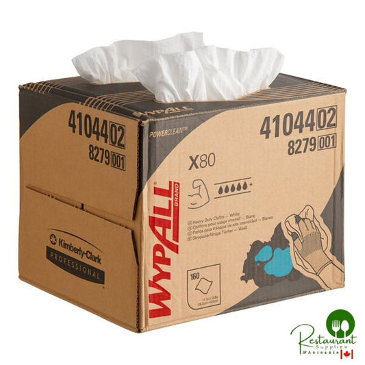 WypAll® 41044 X80 11 1/8" x 16 13/16" White Heavy-Duty Wiper - 160/Case
