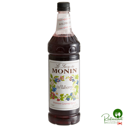 Monin Premium Wildberry Flavoring Syrup 1 Liter - 4/Case