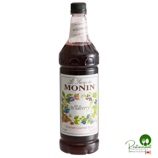 Monin Premium Wildberry Flavoring Syrup 1 Liter - 4/Case