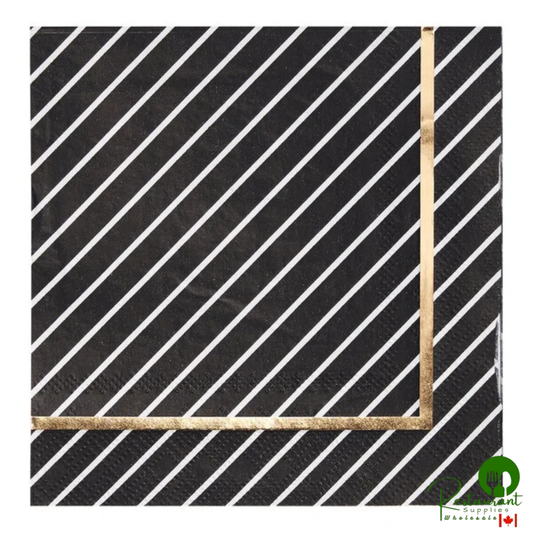 Sophistiplate Everyday Black Paper Cocktail Napkin - 240/Case