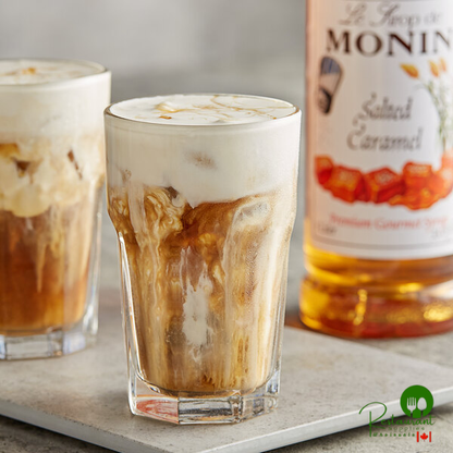 Monin Premium Salted Caramel Flavoring Syrup 1 Liter - 4/Case