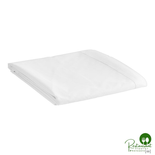 1888 Mills Dependability T-180 White Cotton / Polyester Flat Sheet