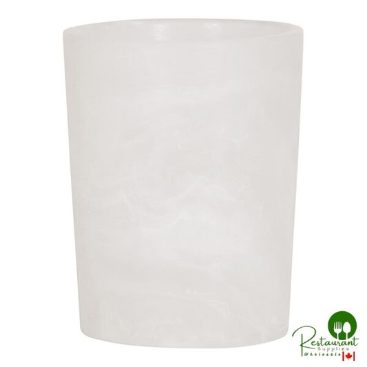 Cal-Mil 38 oz. White Cloud Round Resin Crock / Condiment Jar