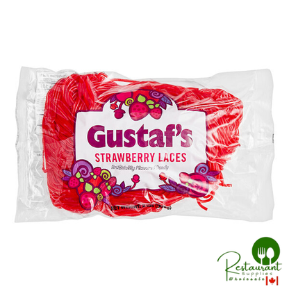 Gustaf's Strawberry Licorice Laces 2 lb. - 10/Case