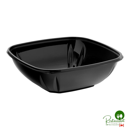 64 oz. Black PET Plastic Square Catering / Serving Bowl By Prime - 150/Case