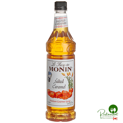 Monin Premium Salted Caramel Flavoring Syrup 1 Liter - 4/Case