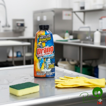 SC Johnson Drano® 377319 17 fl. oz. Dual Force Foamer Drain Cleaner - 8/Case