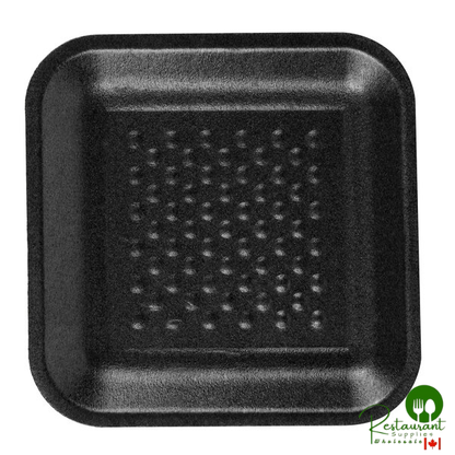 CKF 87801 (#1S) Black Foam Meat Tray 5 1/4" x 5 1/4" x 5/8" - 1,000/Case