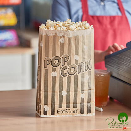 Bagcraft Packaging 300614 7 1/2" x 3 1/2" x 11 3/4" 170 oz. EcoCraft Popcorn Bag - 250/Case