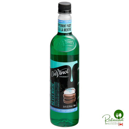 DaVinci Gourmet Sugar-Free Peppermint Paddy Flavoring Syrup 750 mL - 4/Case