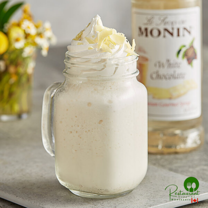 Monin Premium White Chocolate Flavoring Syrup 1 Liter - 4/Case