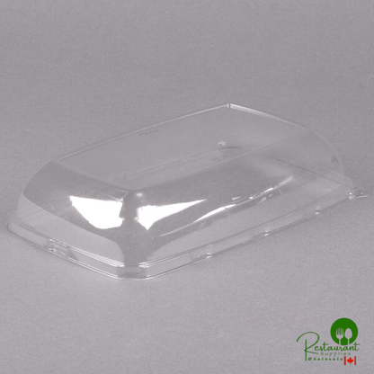 Sabert 5606 Mozaik 6" x 9 1/2" Clear Plastic Platter / Catering Tray High Dome Lid - 72/Case