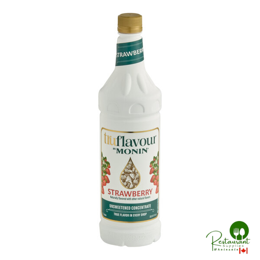 TruFlavour by Monin Unsweetened Strawberry Flavor Concentrate 1 Liter - 4/Case