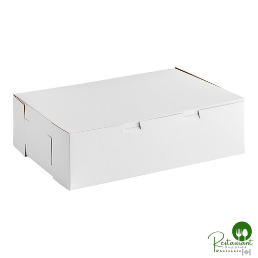 Southern Champion 14" x 10" x 4" White Quarter Sheet Cake / Bakery Box - 100/Case