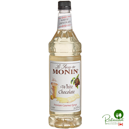 Monin Premium White Chocolate Flavoring Syrup 1 Liter - 4/Case