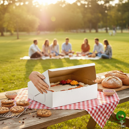 Southern Champion 14" x 10" x 4" White Quarter Sheet Cake / Bakery Box - 100/Case