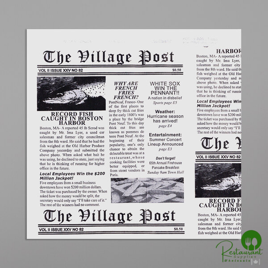 GET Enterprises 4-T3020 5 1/2" x 5 1/2" Village Post Newsprint Double-Open Bag - 2,000/Case