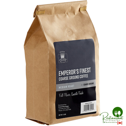 Crown Beverages Emperor's Finest Coarse Ground Coffee 2 lb. - 5/Case