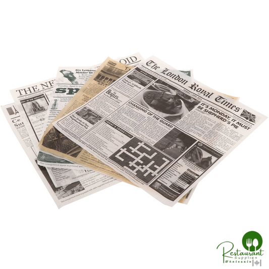 GET Enterprises 4-Tvariety 12" x 12" Newsprint Liner Variety Pack - 1,000/Case