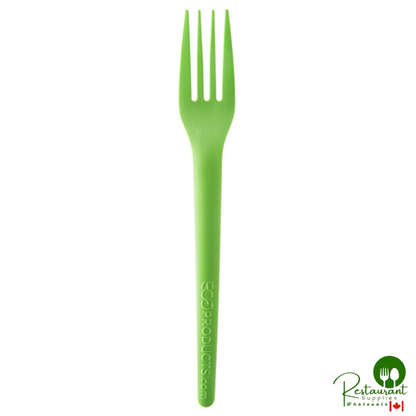 Eco-Products EP-S017BLK Plantware 7" Black Compostable CPLA Plastic Fork - 1,000/Case