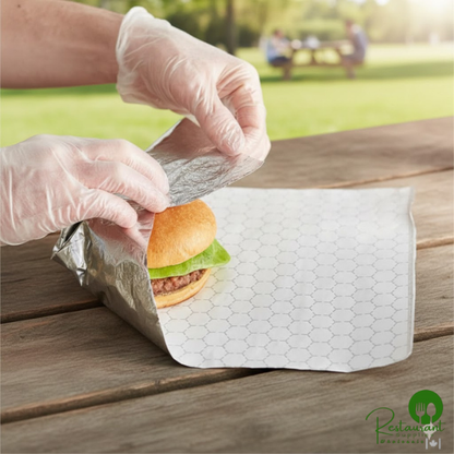 10 3/4" x 14" Insulated Foil Sandwich Wrap Sheets By Prime - 2,000/Case