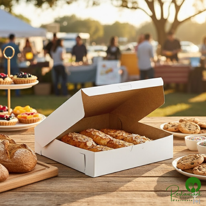 Southern Champion 10" x 10" x 2 1/2" White Pie / Bakery Box - 250/Case