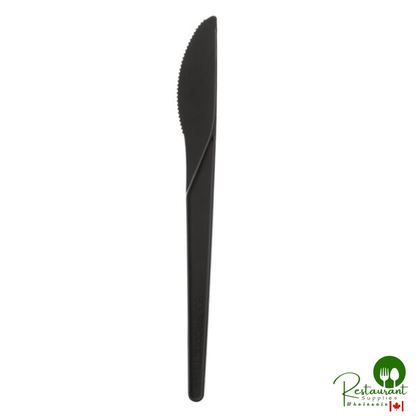 Eco-Products EP-S011BLK Plantware 6" Black Compostable CPLA Plastic Knife - 1,000/Case