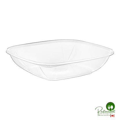 80 oz. Clear PET Plastic Square Catering / Serving Bowl By Prime - 50/Case