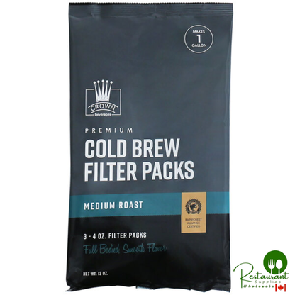 Crown Beverages Cold Brew Filter Pack Bags 1 Gallon - 12/Case